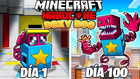 SobrevivÍ 100 DÍas Como Boxy Boo En Minecraft Hardcore Youtube