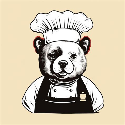 Premium Photo Bear In Chefs Hat Vector Illustration Clip Art Library