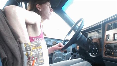 Eating While Driving In Heels And Jeans Then Sneakers And I Got BUSTED Hot Redhead Squirting