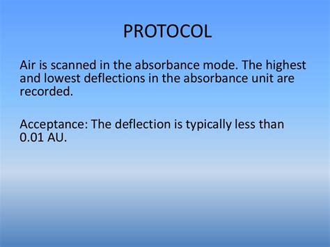 Calibration of spectrophotometer