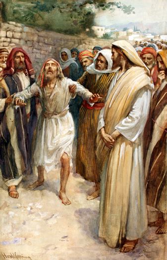 The Healing Of Blind Bartimaeus By Harold Copping