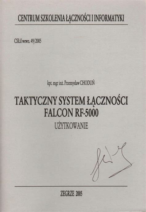 Taktyczny System Łączności Falcon RF-5000 - 7959031785 - oficjalne ...