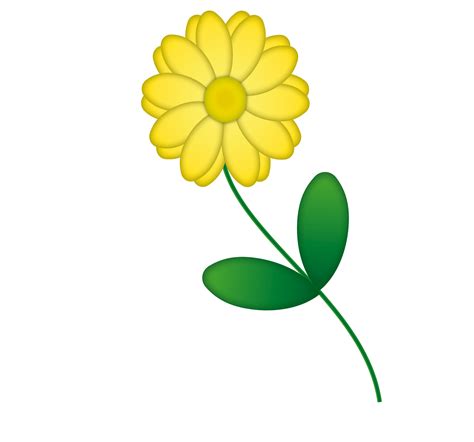 Yellow Flower Drawing | Free download on ClipArtMag