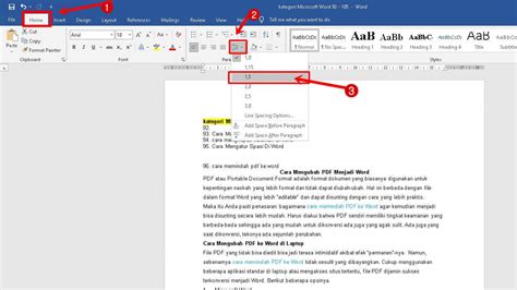 Cara Mengatur Spasi Di Word Agar Rapi