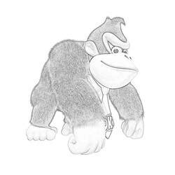 Coloriages Donkey Kong Jeux Vid Os Dessins Colorier Page