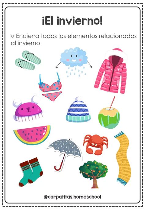 Cuadernillo de Invierno Para Niños PDF Imprimible profe social