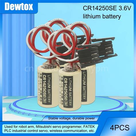 4PCS-3V-1000mAh-CR14250SE-CR14250SE-R-1747-BA-CNC-PLC-Lithium-Battery ...
