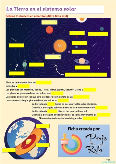 Ficha Online De Los Planetas Para Quinto De Primaria Planetas Del Sistema Solar Imagenes De Los