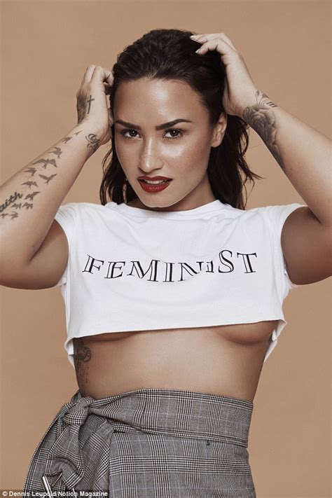 Demi Lovato Flashes Underboob And Tum For Sultry Shoot Daily Mail Online