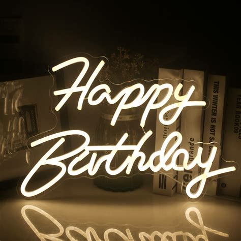 Happy Birthday Neon Sign Microplush