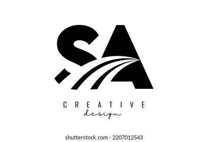 Creative Black Letter Sa S Logo Stock Vector (Royalty Free) 2207012543 | Shutterstock