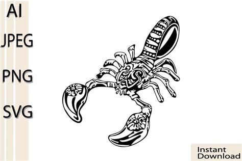 Scorpion Svg Png Ai Vector Scorpion Zodiac