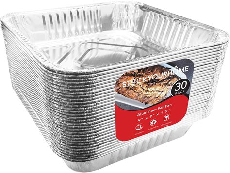 Aluminum Foil Pans 9x9 Baking Pans 30 Pack Square Baking Pans 9