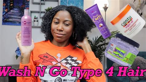 Type 4A B Hair Wash N Go Routine For Extremely Defined Curls Using