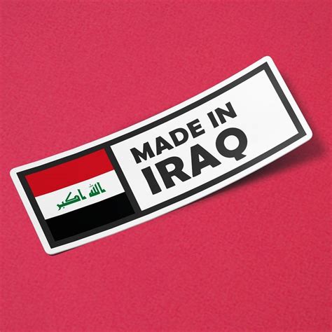 Iraq Sticker Made In Iraq Waterproof For Water Bootle Car Laptop