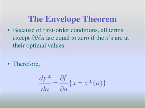 PPT - The Envelope Theorem PowerPoint Presentation, free download - ID ...