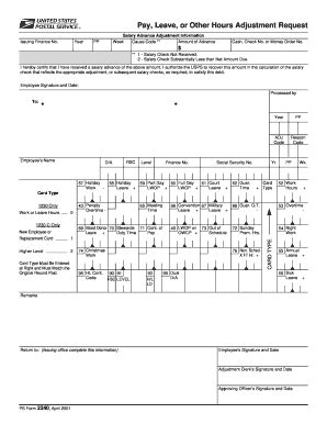 Usps Payroll Adjustments Fill And Sign Printable Template Online