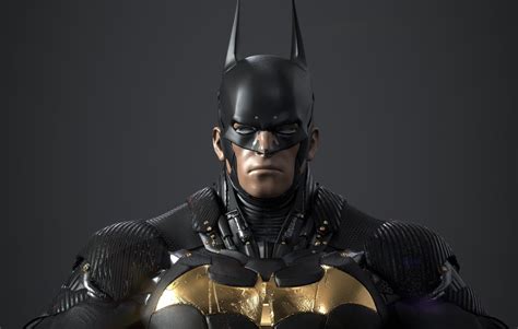 3d Model Batman Arkham Knight Gold Suit Vr Ar Low Poly Cgtrader