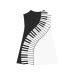 Black And White Music Keyboard By Artformdesigns Alcestis Slip Dress