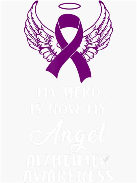 My Hero Is Now Angel Alzheimer Awareness Costume Women Sticker For