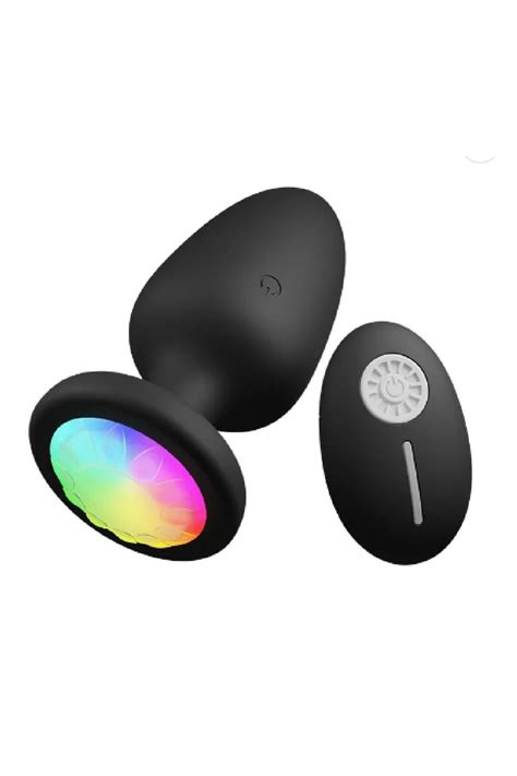 Miu Shopping 10 Frekanslı Titreşim ve Modlu LED li Uzaktan Kumandalı Silikon Anal Plug AP909NR