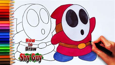 How To Draw Shy Guy From Mario Step By Step