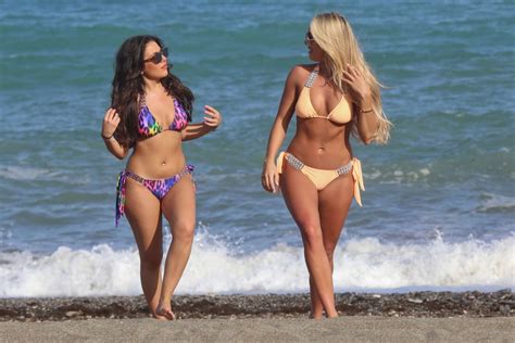 Amber Turner In Bikini On The Beach In Marbella Hawtcelebs