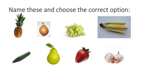 Test vegetable,fruit worksheet | Live Worksheets