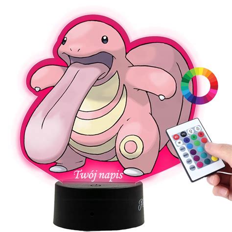 Lampka Na Biurko Statuetka Led Z Nadrukiem Uv Pokemon Lickitung Na