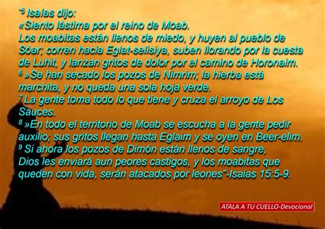 Atala A Tu Cuello Devocional Isaias 15