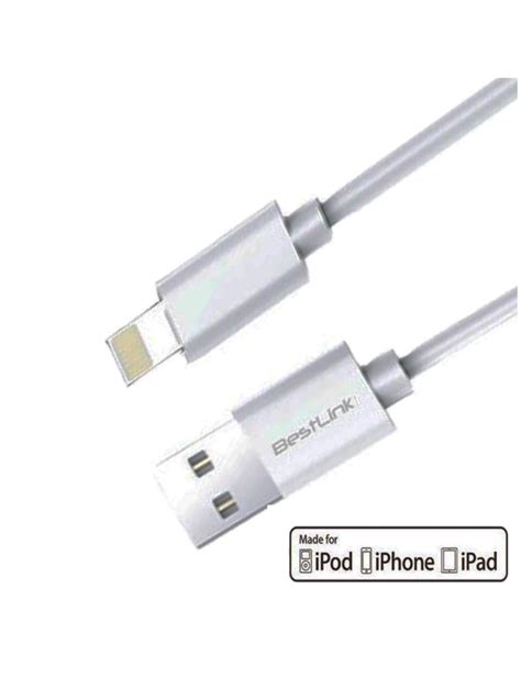 Cable Lightning Certificado Mfi Para Iphone Ipad Ipod Color Blanco D