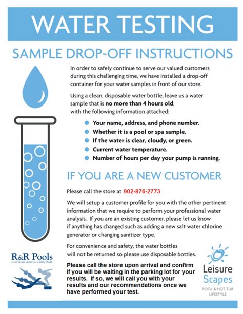 Water Testing Procedures Randr Pools