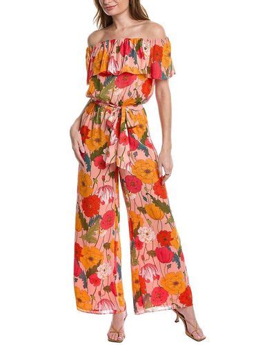Red Trina Turk Jumpsuits And Rompers For Women Lyst