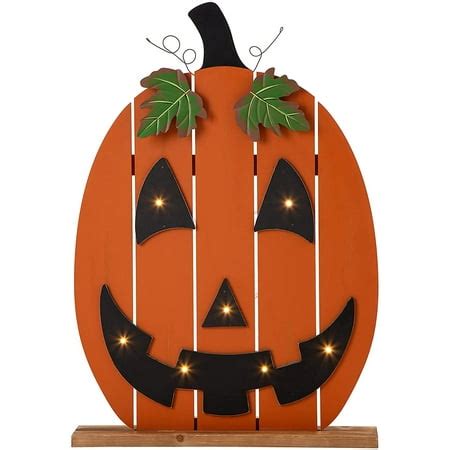 glitzhome 36" H Metal Jack O Lantern Porch Decor, Lighted Cutout ...