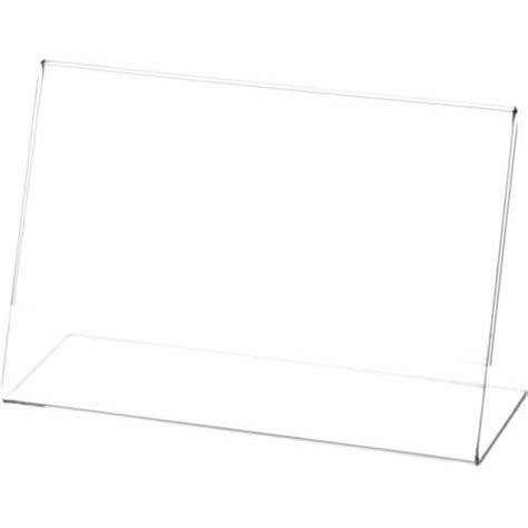 Plymor Clear Acrylic Sign Display Literature Holder Angled 6 W X 4