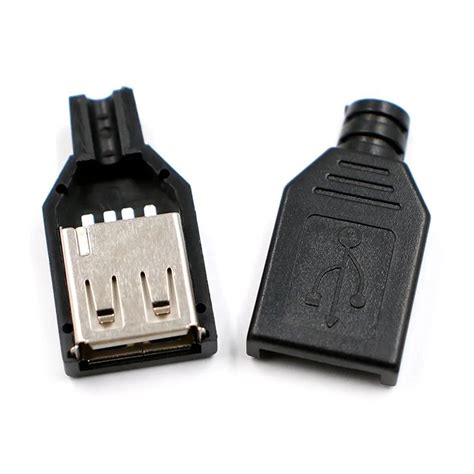 With Black Plastic Cover Female Usb Connector Female Usb Plug Ebay