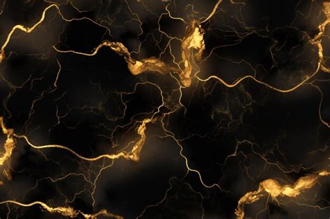 Premium Ai Image The Surface Of The Black Marble Is Covered In Gold