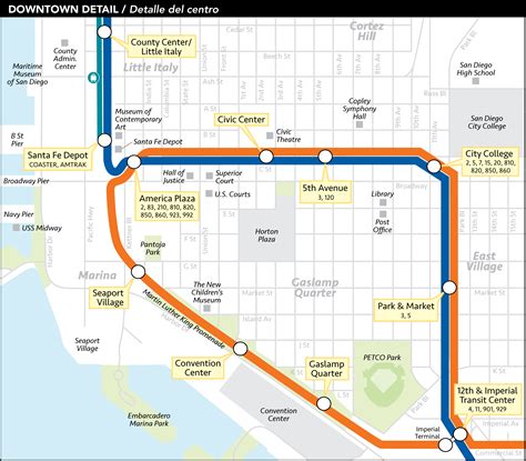 Trolley Station San Diego Map United States Map