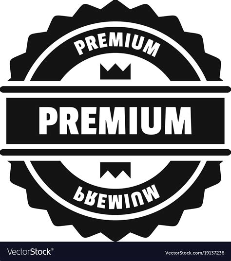 Premium Logo Simple Style Royalty Free Vector Image