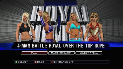 Wwe Smackdown Vs Raw Way Diva Battle Royal Youtube