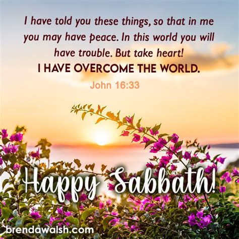 Happy Sabbath Brenda Walsh Scripture Images