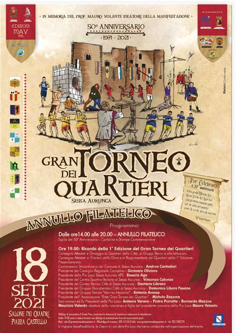 Gran Torneo Dei Quartieri Di Sessa Aurunca 50 Anniversario 1971 2021