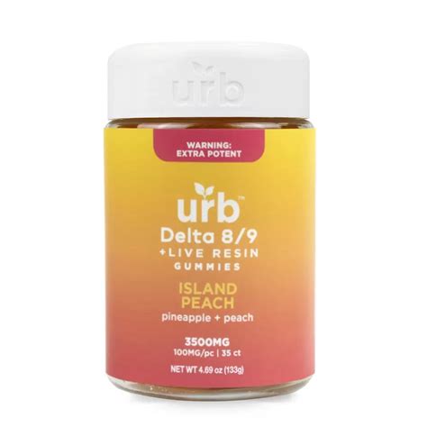 Urb Delta Delta Gummies Island Peach Mg Ct Dr Ganja