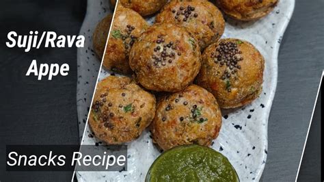 Sujirava Appe How To Make Rava Appam सूजी अप्पे कैसे बनाये