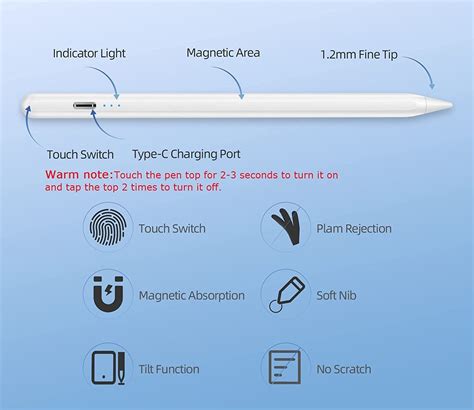 L Piz Compatible Para Ipad Air Ra Generaci N Para Dibujar Y Tomar