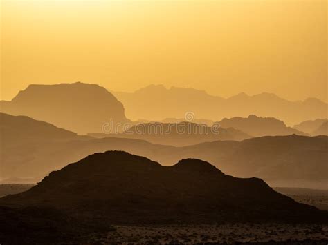 Wadi Rum Desierto Sunset Aka Valle De La Luna Dawn Jordan Medio Oriente