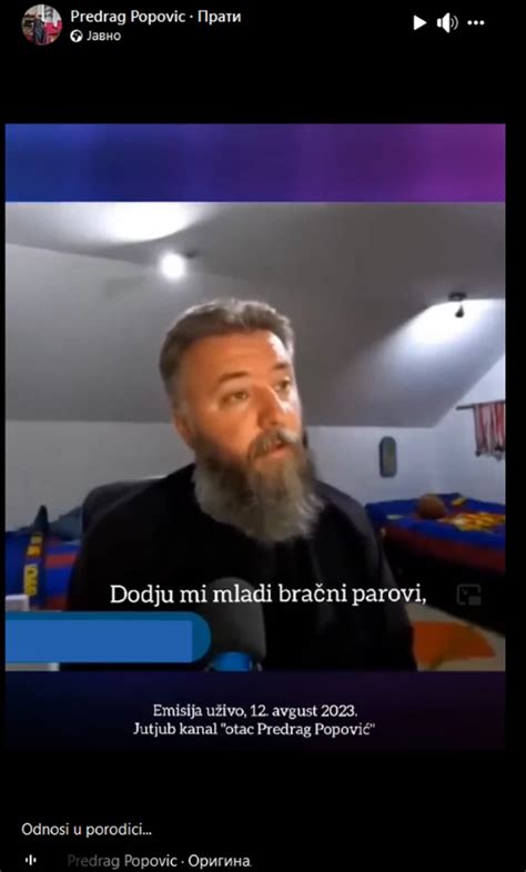 Otac Predrag Popović Dao Je Par Savjeta Kako Treba Rješavati Probleme