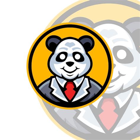 Modelos De Logotipo Do Mascote Da Panda Vetor Premium