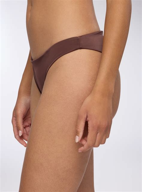 Chocolate Brazilian Bikini Briefs With Logo Buy Online Terranova