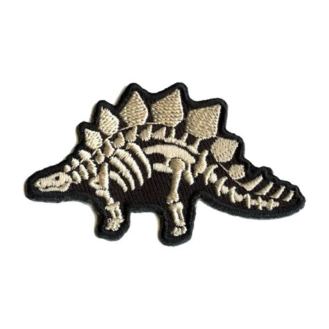 Stegosaurus Bones Dinosaur Fossil Embroidered Iron On Patch